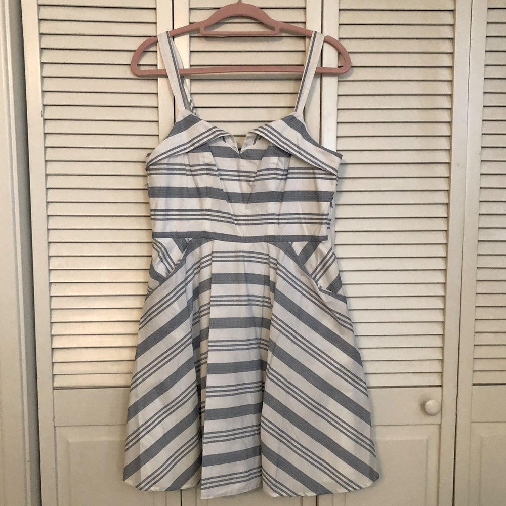 NWT Trixxi Romonna Striped Flare Mini Dress